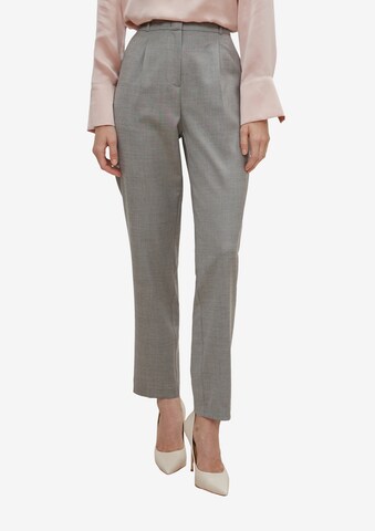COMMA Pleat-Front Pants in Grey: front