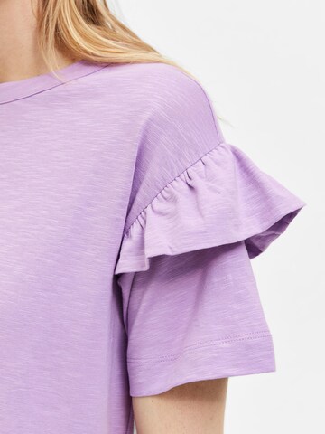 T-shirt 'Rylie' SELECTED FEMME en violet