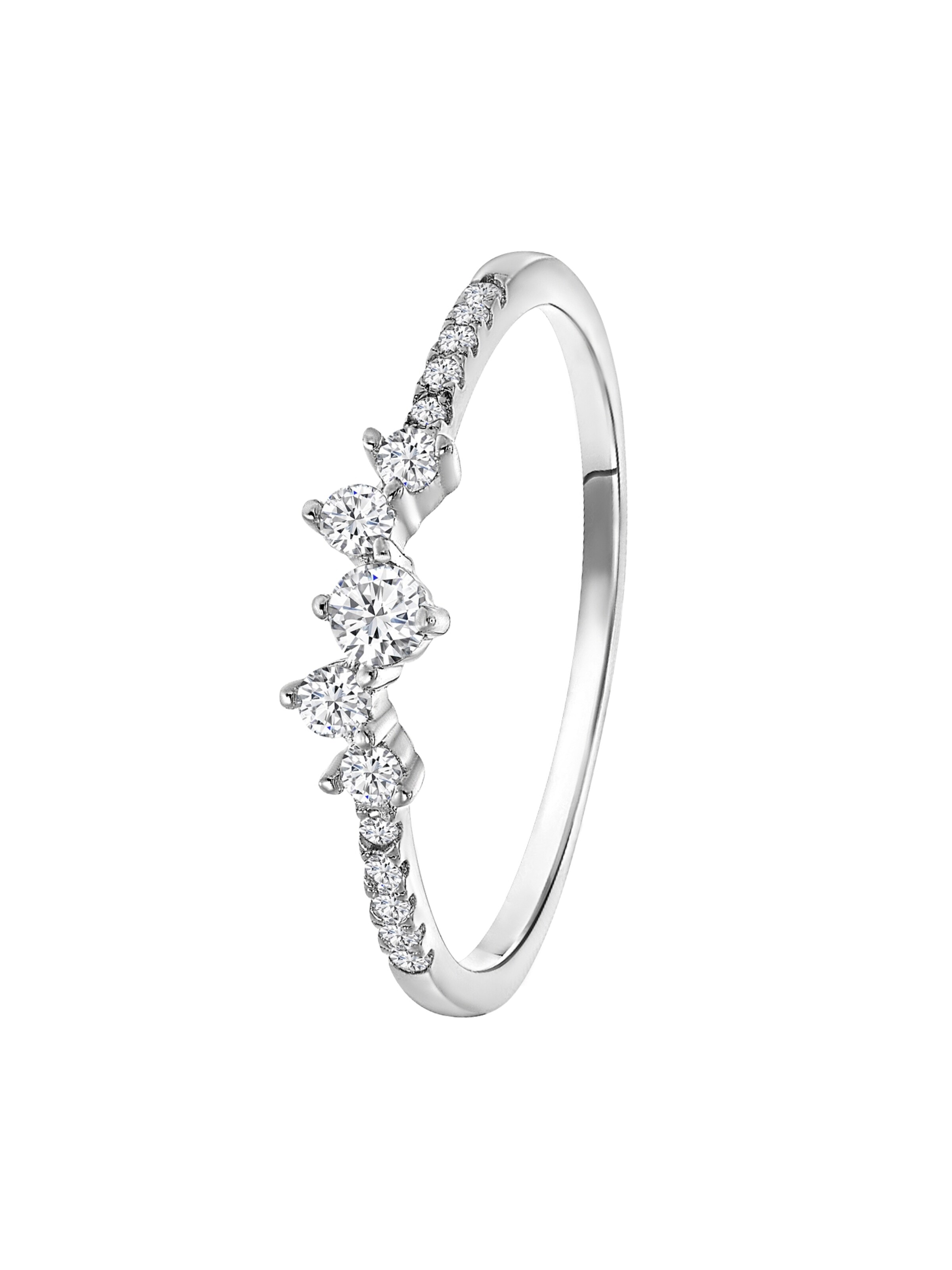 Lucardi Ring in Zilver: voorkant