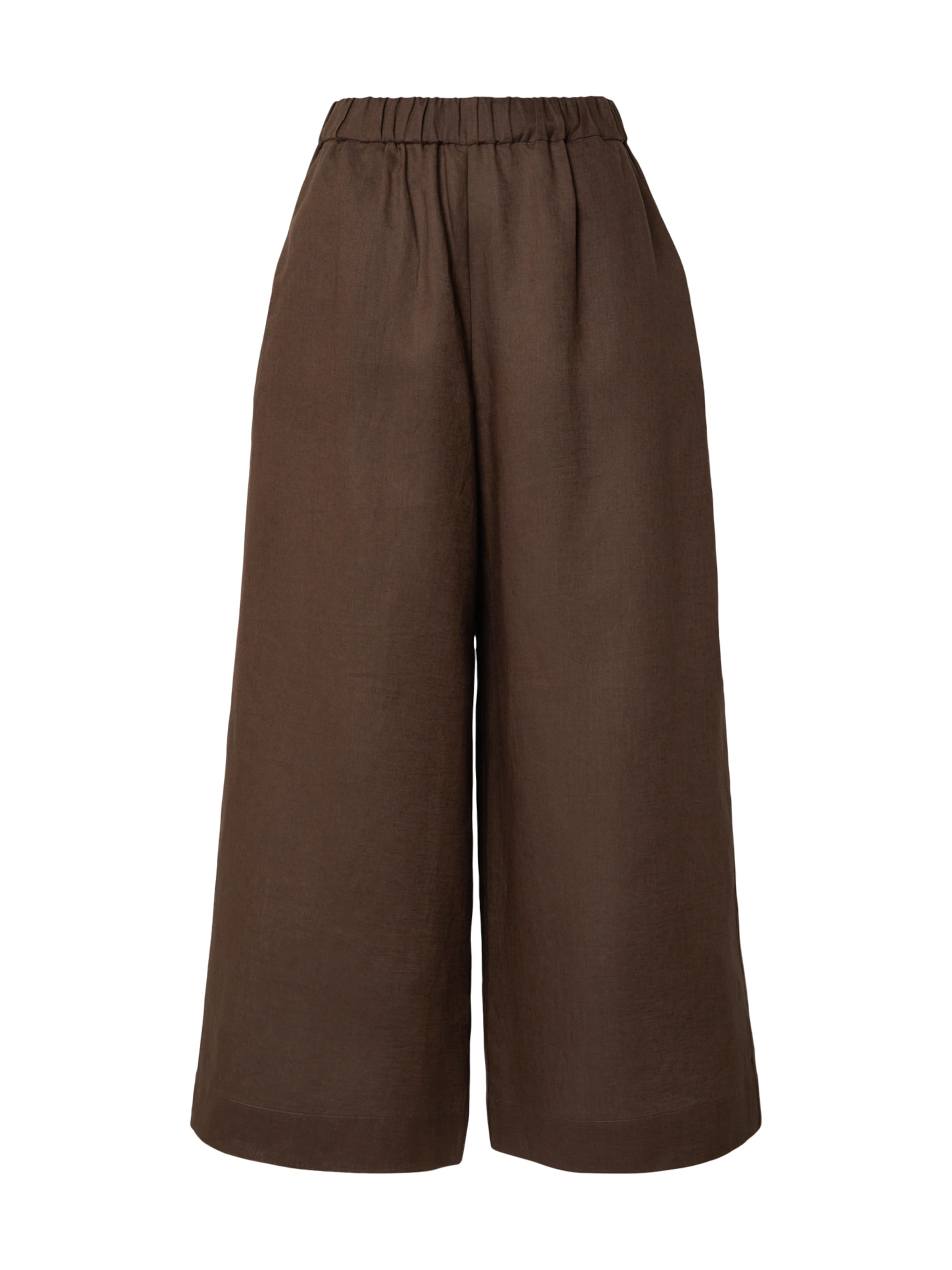 Wide Leg Pantalon 'CANNETI' MM by Max Mara en marron : devant