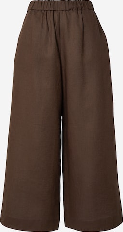 Wide Leg Pantalon 'CANNETI' MM by Max Mara en marron : devant