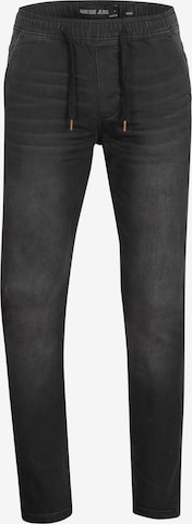 Coupe slim Jean 'Alban' INDICODE JEANS en noir : devant