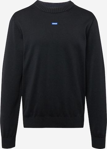HUGO Blue Sweter 'San Cosmo' w kolorze czarny: przód