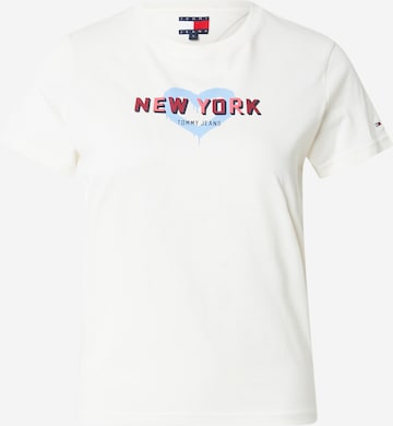 T-shirt Tommy Jeans en blanc : devant