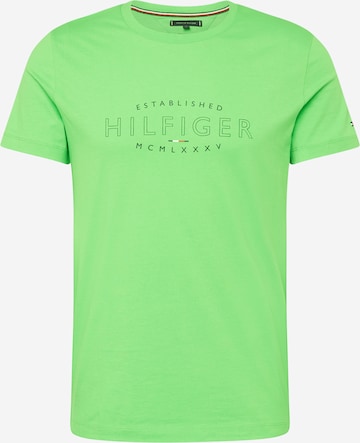 Tricou de la TOMMY HILFIGER pe verde: față