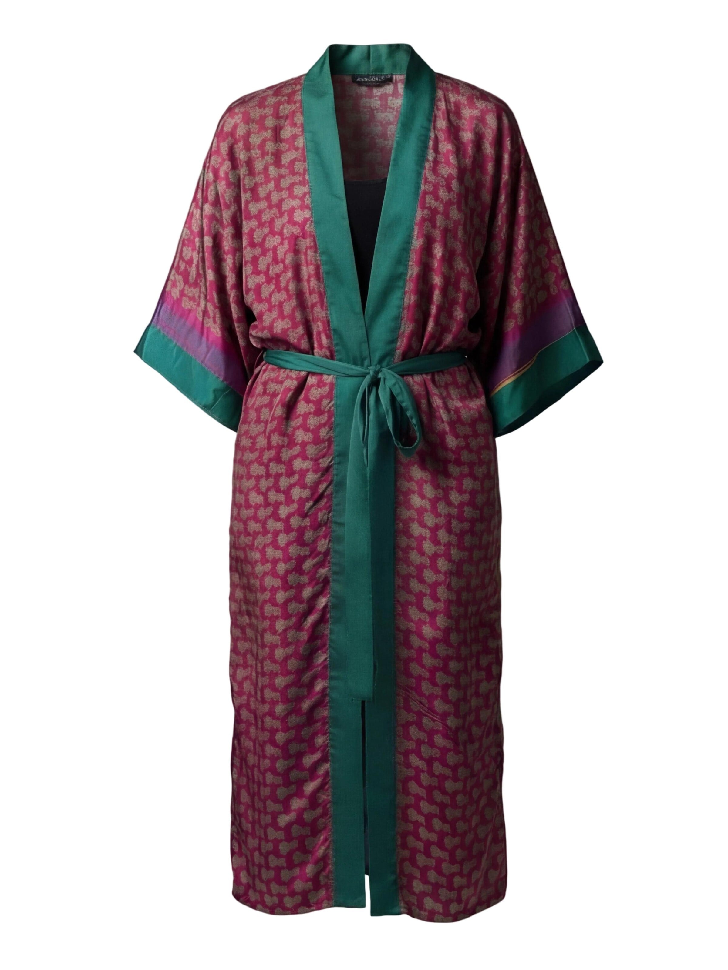 Shop Karey Kimono 'Jaipur Sunset'‌ in Rot: Vorderseite