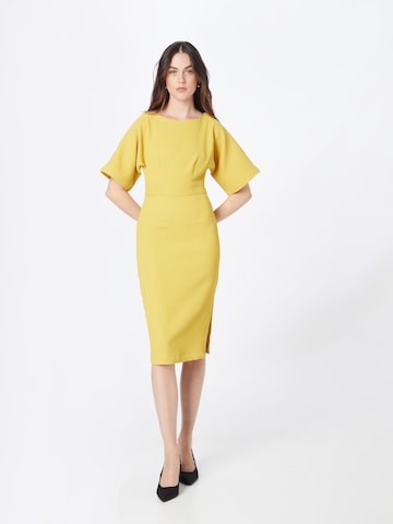 Closet London Εφαρμοστό φόρεμα σε κίτρινο: μπροστά