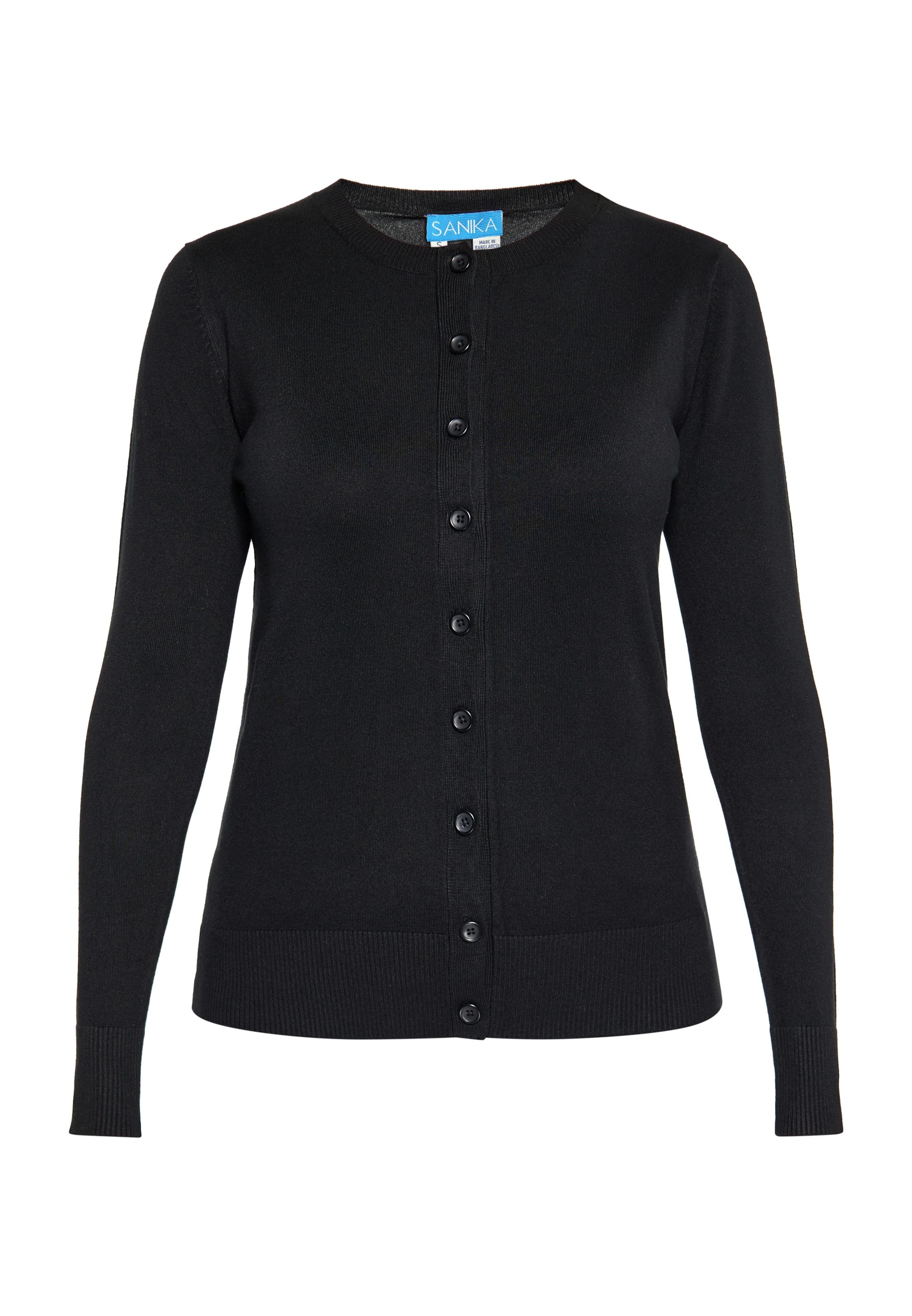 SANIKA Strickjacke in Schwarz: Vorderseite