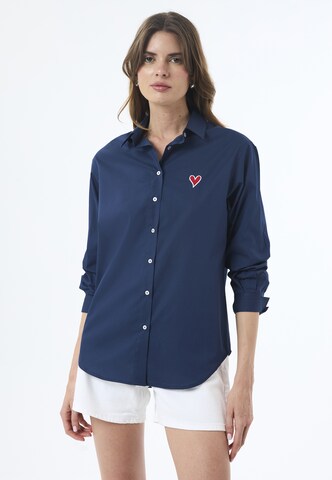 Chemisier 'Poplin' Felix Hardy en bleu : devant