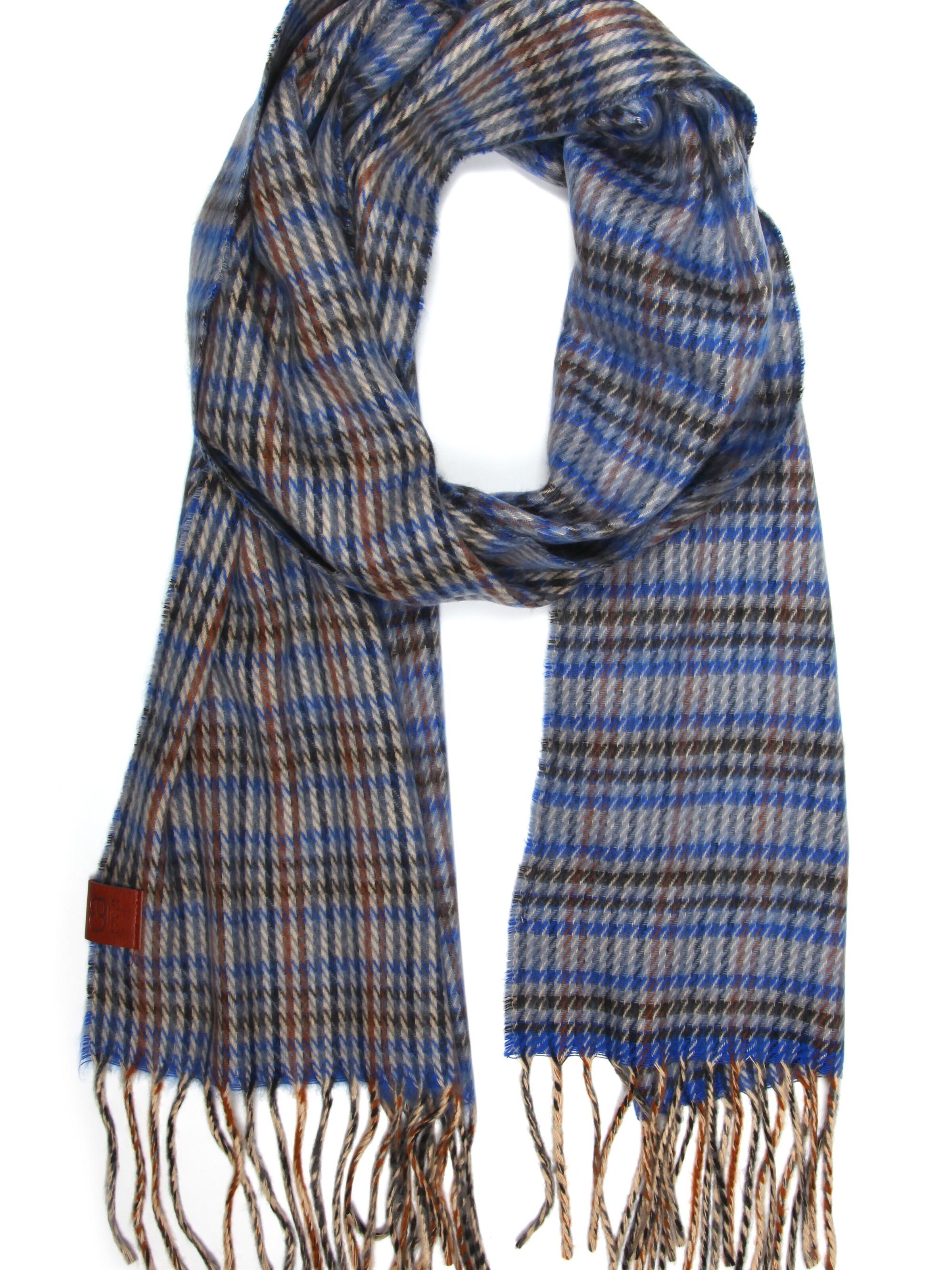 COLLEZIONE ALESSANDRO Schal 'Mailand' in Blau: Vorderseite