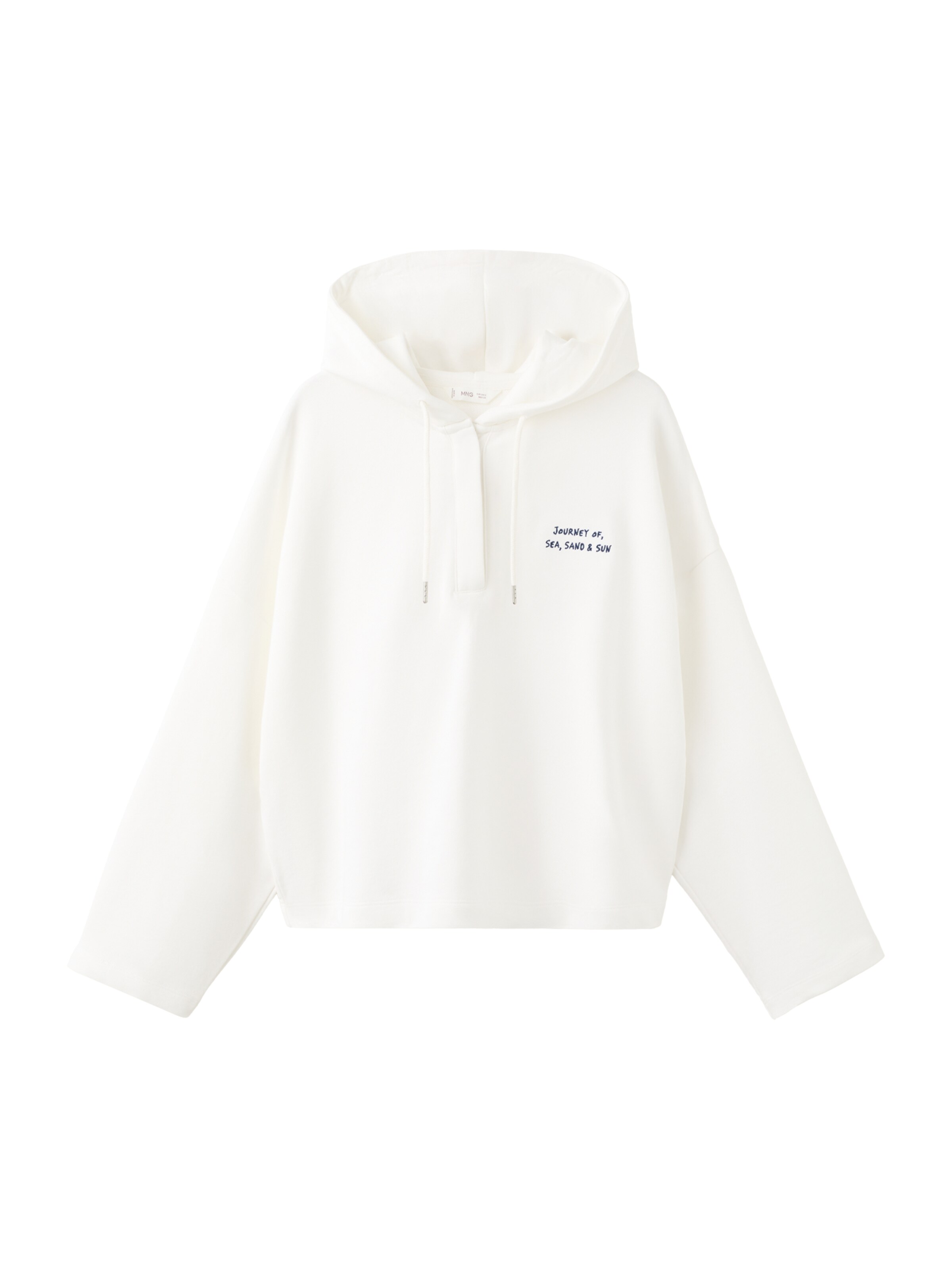 MANGO TEEN Суичър 'Estribor' в бяло: отпред