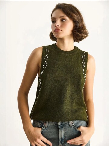 Top in maglia di Bianco Lucci in verde