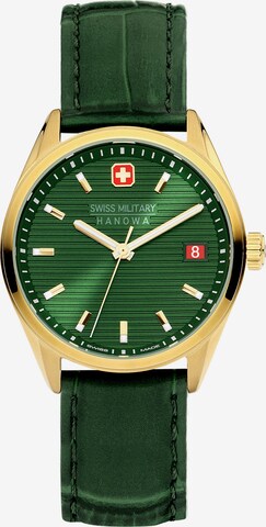 SWISS MILITARY HANOWA Analog Watch 'Roadrunner' in Green: front