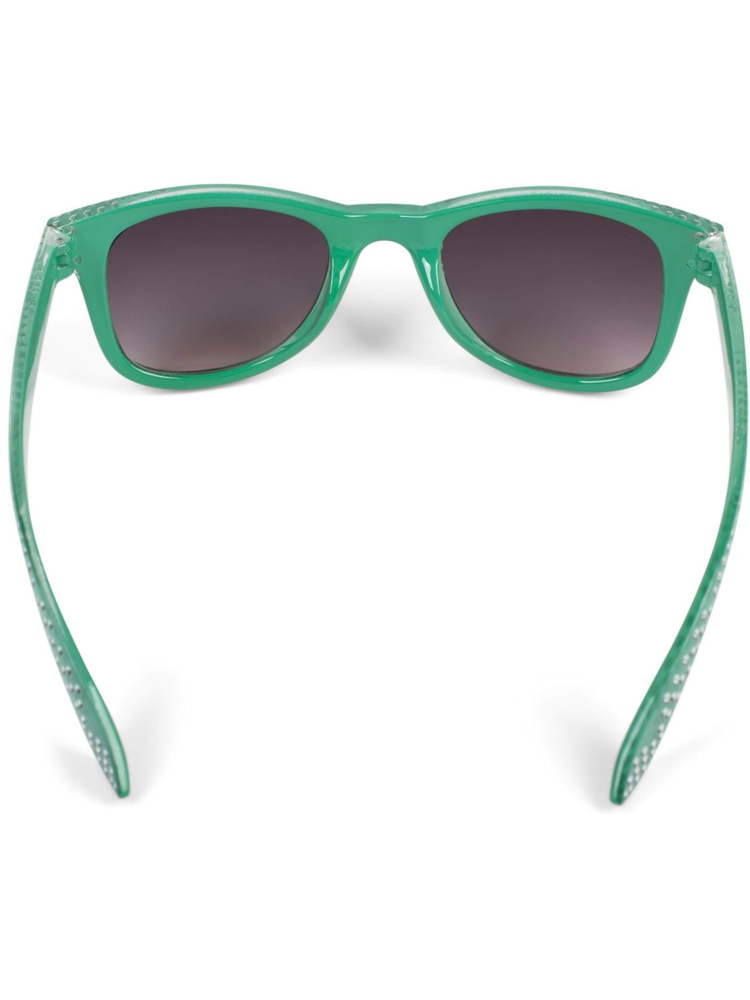 styleBREAKER Sunglasses 'Mädchen Nerd Sonnenbrille mit Strass' in Green