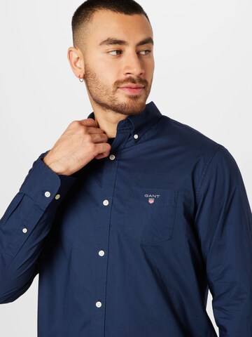 GANT Regular fit Overhemd in Blauw