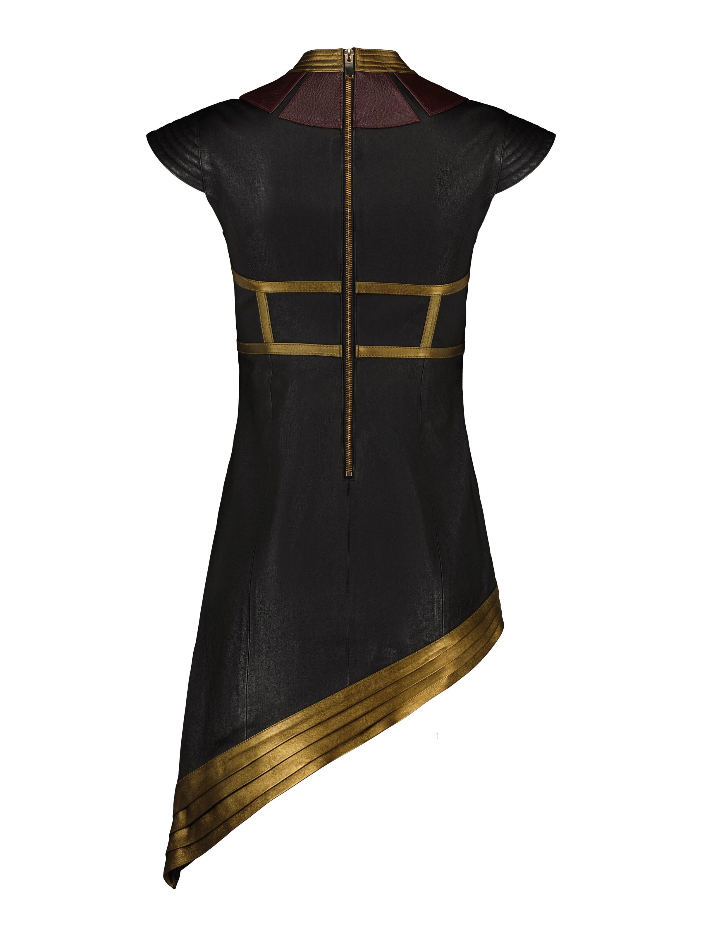Haut 'Dark Queen Long Top Asymetric' Vibranyum en noir