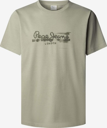 T-Shirt Pepe Jeans en vert : devant