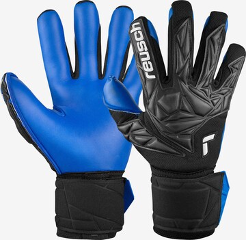 REUSCH Athletic Gloves in Black: front