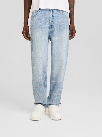 Bershka Bootcut Jeans in Blauw: voorkant