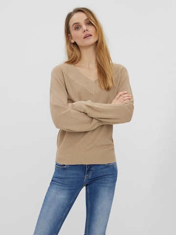 VERO MODA Pullover 'New Lex Sun' in Braun: predná strana