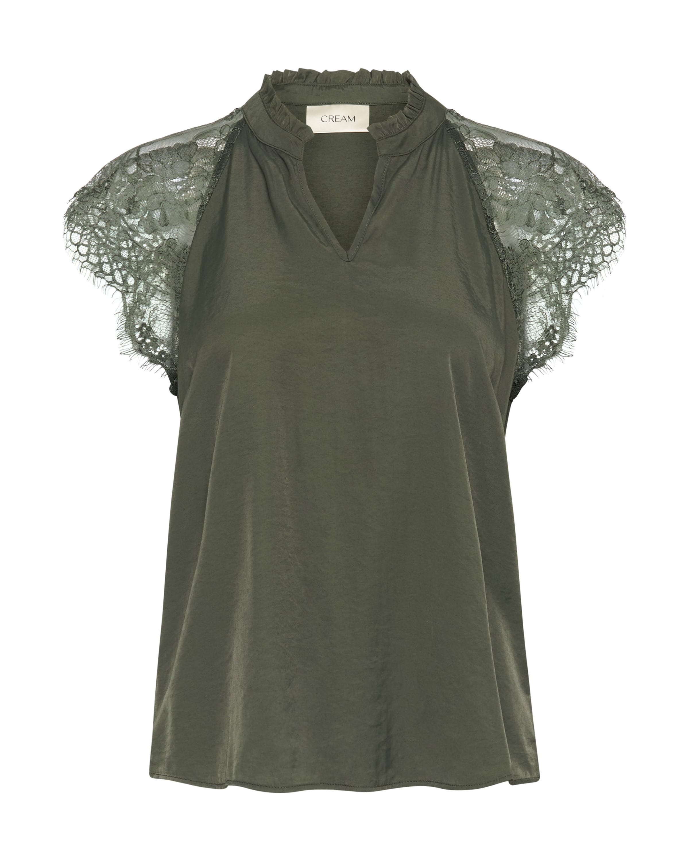 Cream Blúzka 'Nola' - Zelená: predná strana