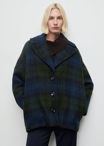 MANGO Between-Seasons Coat 'Scotish' in Blue: front