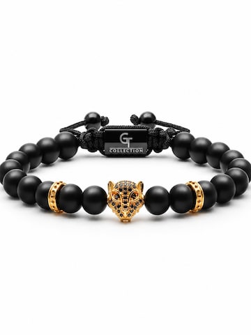 GT Collection Náramek 'LEOPARD' – černá: přední strana