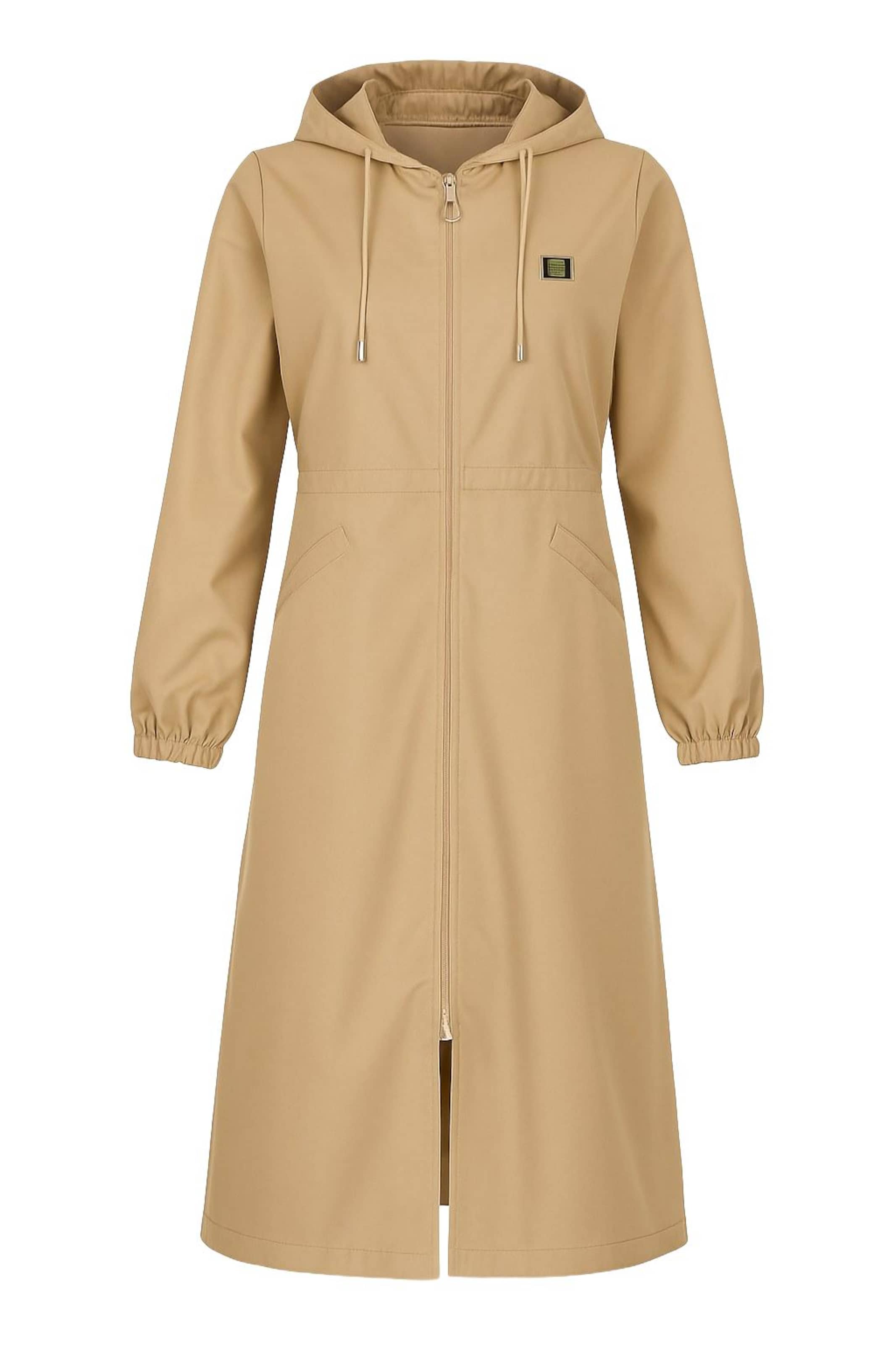 Manteau mi-saison MODAMIHRAM en beige : devant