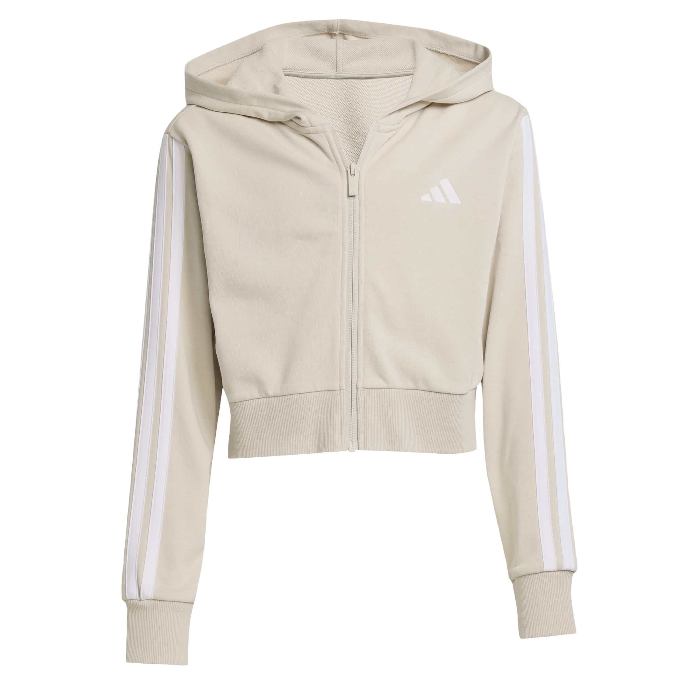 Giacca di felpa sportiva 'Essentials' di ADIDAS SPORTSWEAR in beige: frontale