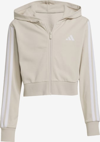 Giacca di felpa sportiva 'Essentials' di ADIDAS SPORTSWEAR in beige: frontale