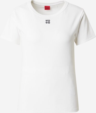 HUGO T-shirt 'Deloris' i svart / vit, Produktvy