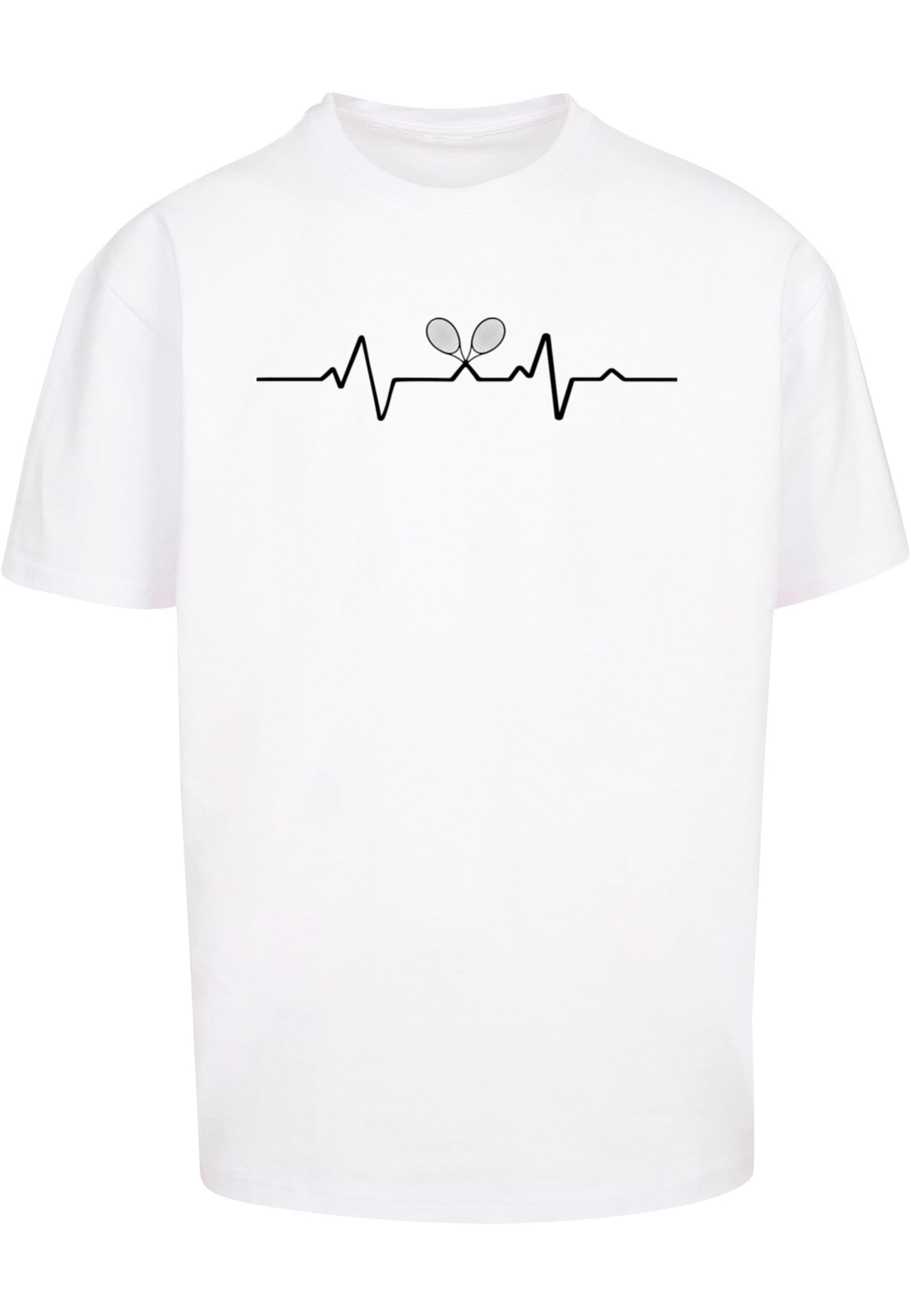 Maglietta 'Tennis Beats' di Merchcode in bianco: frontale