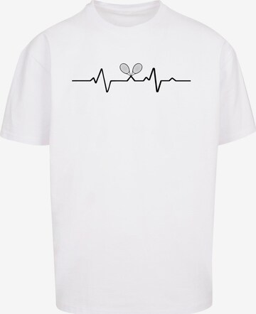 Merchcode Shirt 'Tennis Beats' in White: front