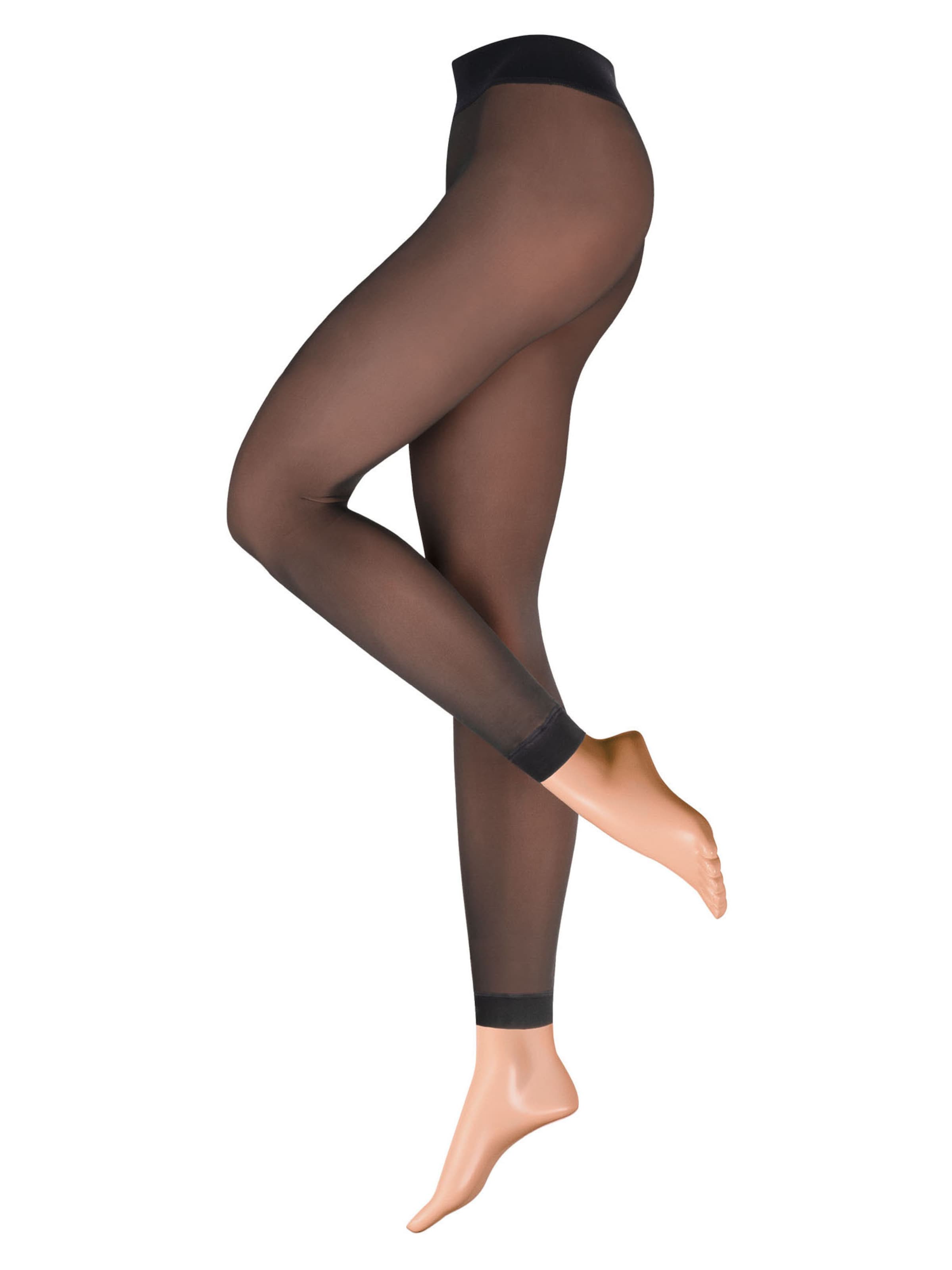 Nur Die Skinny Leggings ' Warm & Transparent ' in Zwart: voorkant