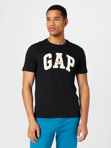 GAP Regular fit Póló - fekete: elől