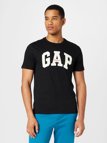 GAP Regular fit Μπλουζάκι σε μαύρο: μπροστά