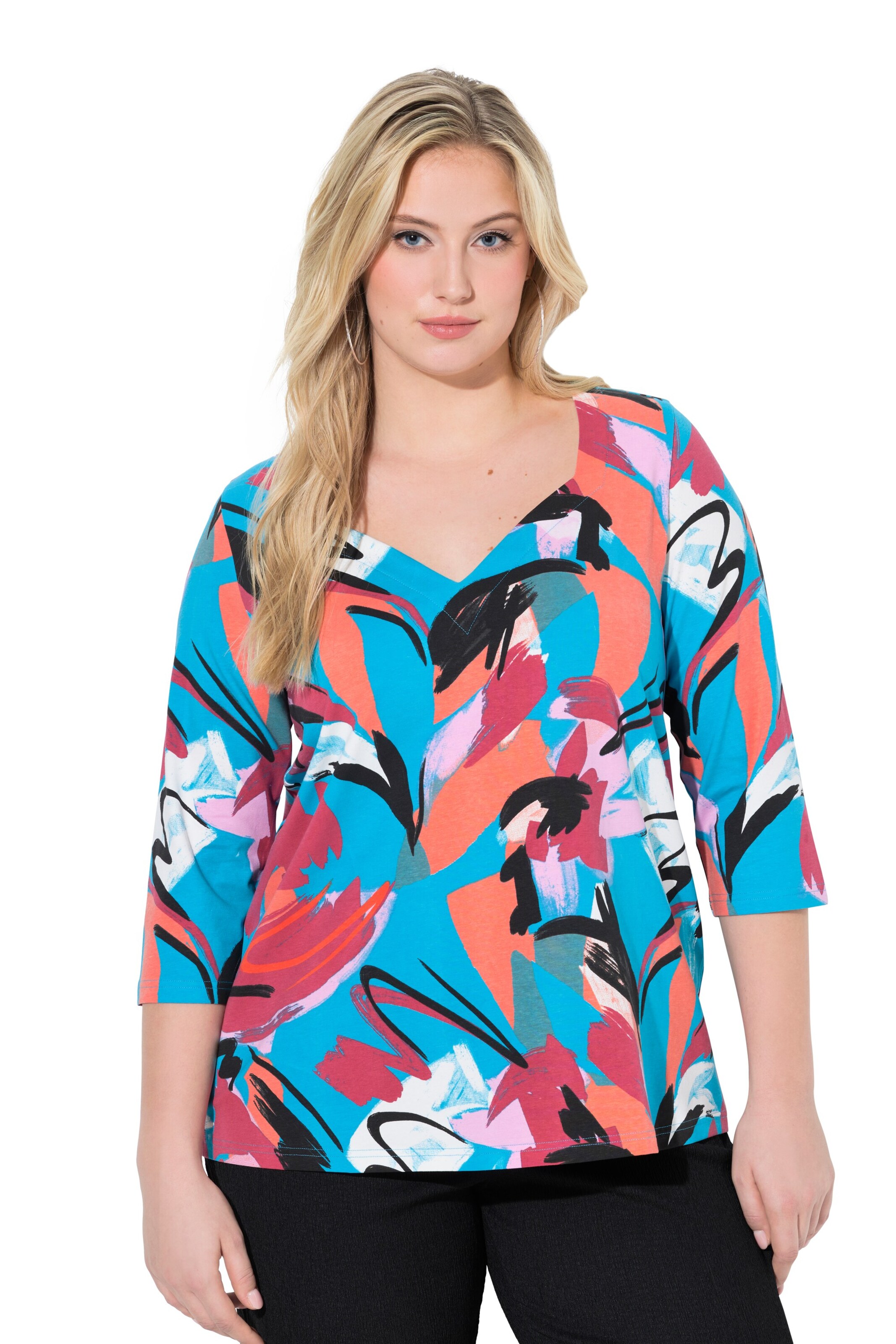 Ulla Popken Shirt in Blau: Vorderseite