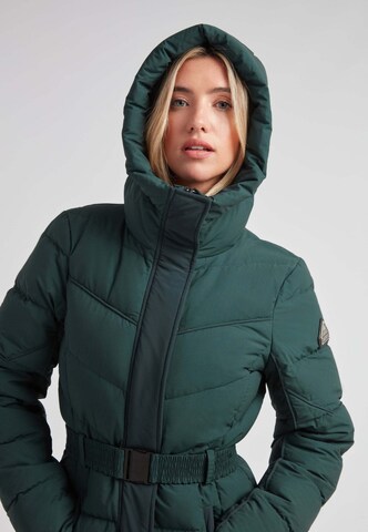 JACK1T Outdoorjas ' Diamond Gürtel Daunenmantel Matt ' in Groen