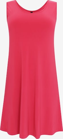 Yoek Jurk ' Sleeveless ' in Roze: voorkant