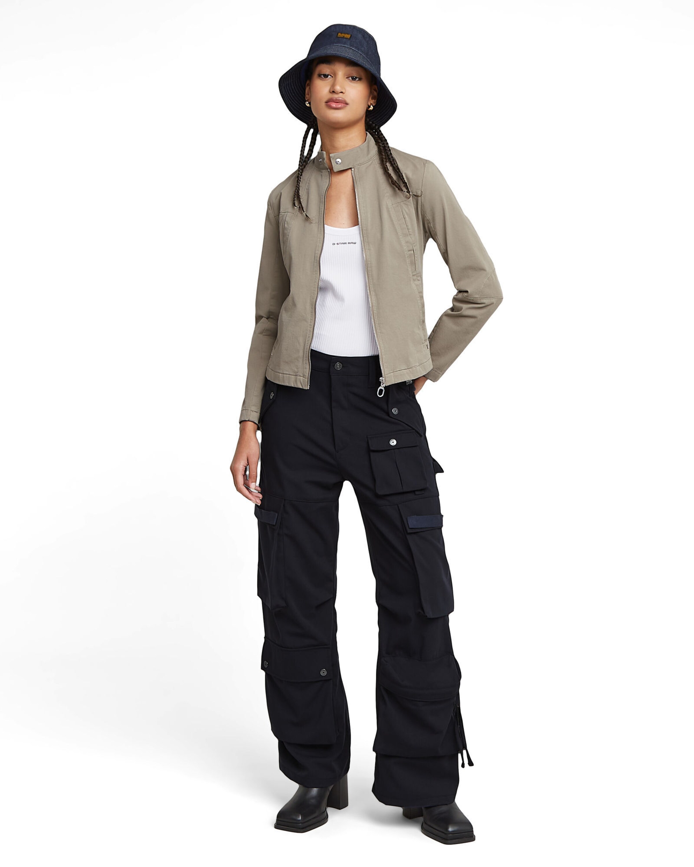 G-STAR Loosefit Cargobroek 'Mega' in Blauw