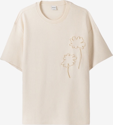 T-Shirt Bershka en blanc : devant