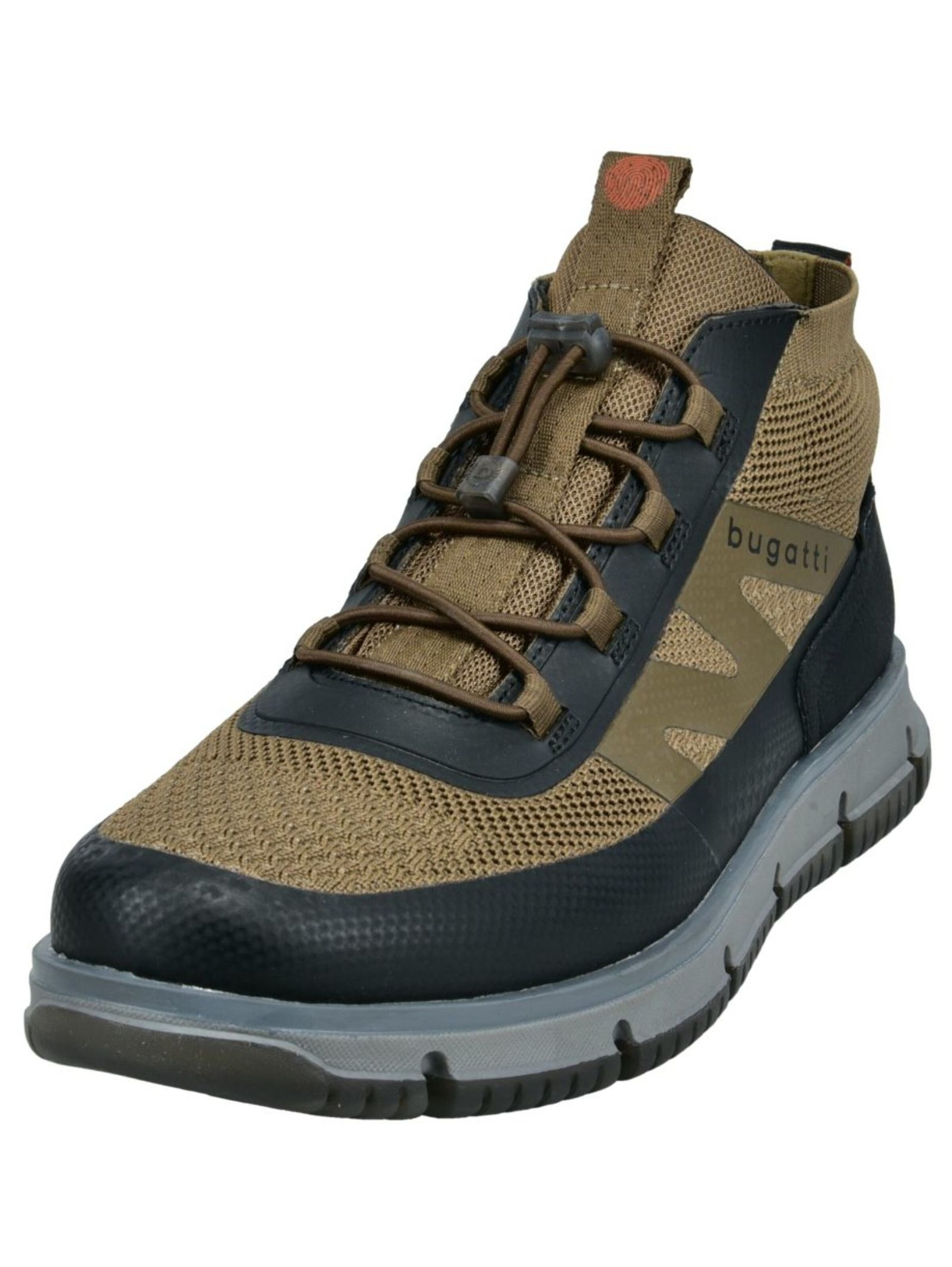 Scarpa stringata sportiva di bugatti in beige: frontale