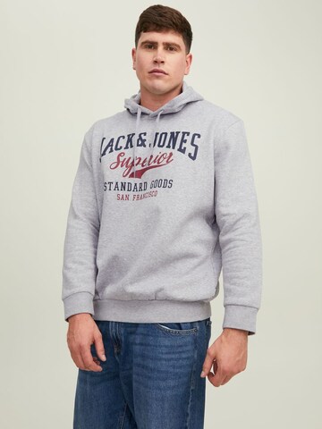 Jack & Jones Plus Sweatshirt in Grey: front