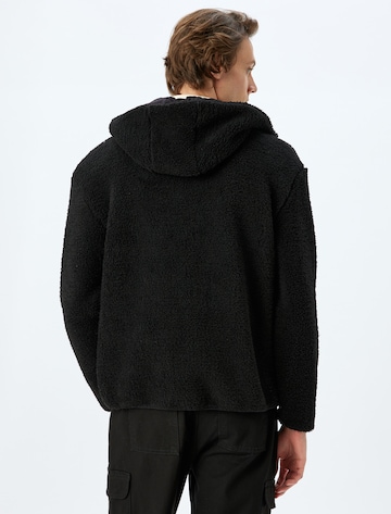 Koton Fleecejacke in Schwarz