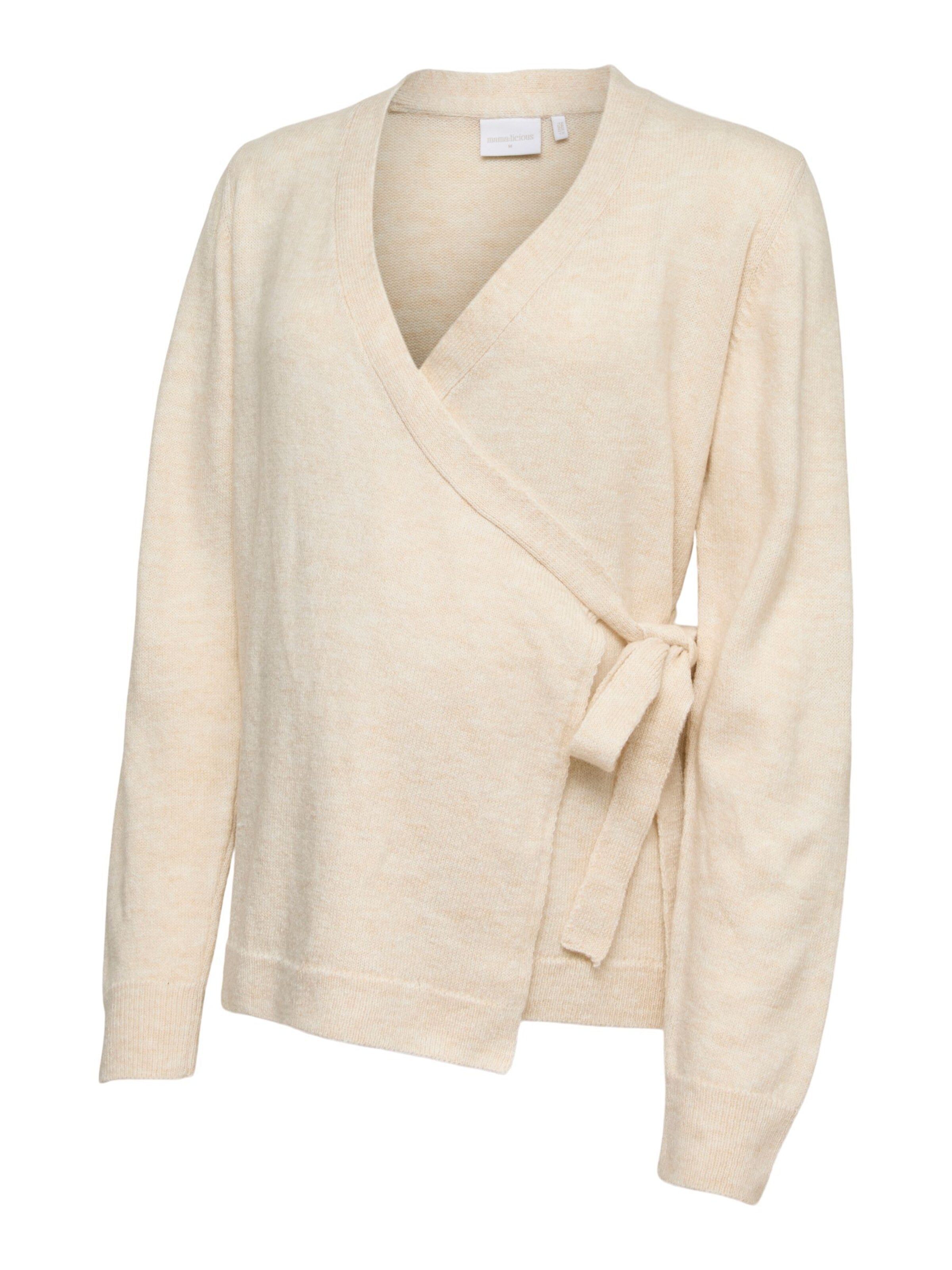 MAMALICIOUS Veste de survêtement en beige chiné, Vue avec produit