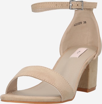 NLY by Nelly Strap sandal in Beige: front