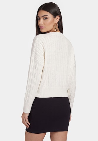 faina Gebreid vest in Wit
