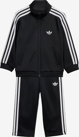 ADIDAS ORIGINALS Jogginganzug 'Firebird' in Schwarz: Vorderseite