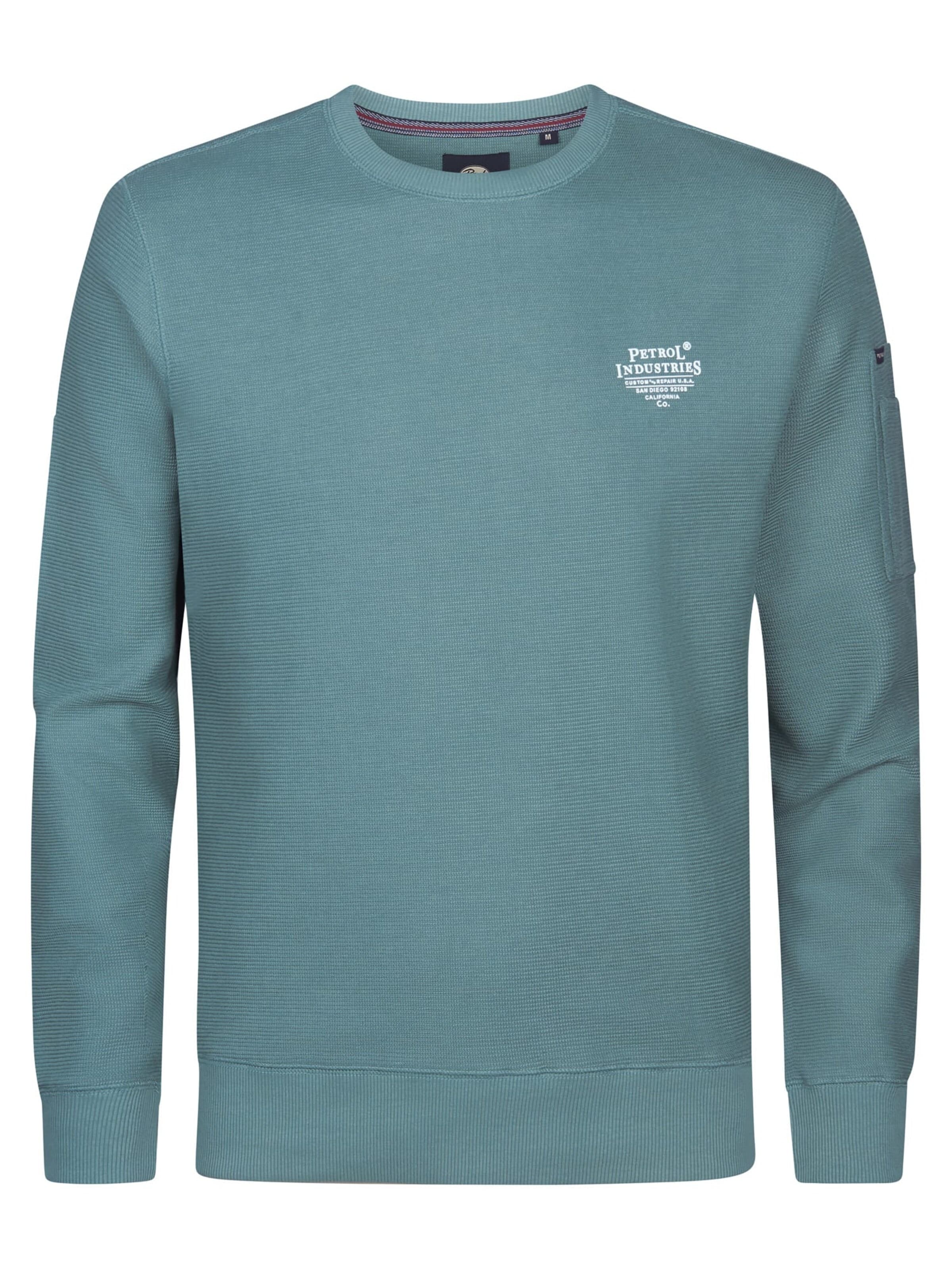 PETROL INDUSTRIES MEN Sweatshirt in Groen: voorkant