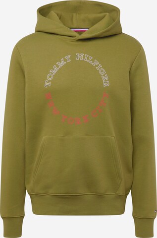 TOMMY HILFIGER Sweatshirt i grøn: forside